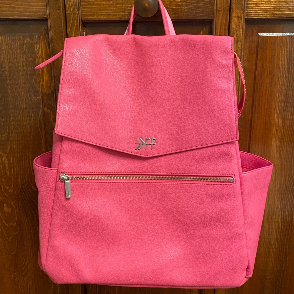 Freshly Picked Hot Pink Leather Backpack Diaper bag